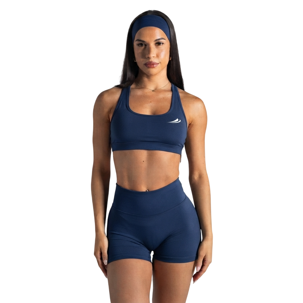 Conjunto Fitness Feminino Top e Short Azul